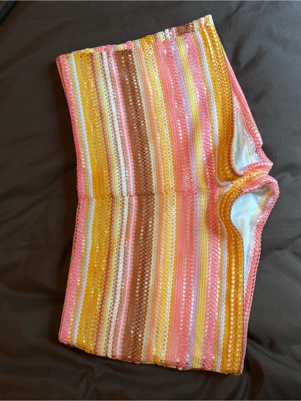 Striped Crochet Shorts